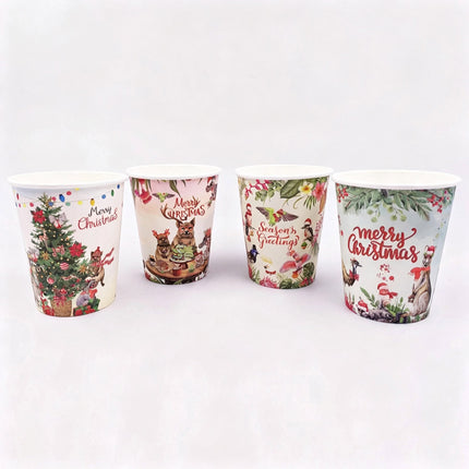 Christmas Disposable Tableware Set Paper Plates Cups Napkins Party Supplies