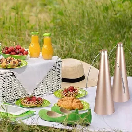 2 x BBQ Shoo Away Fly Bug Repellent Fan Outdoor Picnic Camping RV Caravan Garden Black