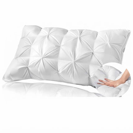 2Pc Duck Feather Pillows Luxury Hotel Pillows Standard Queen Size