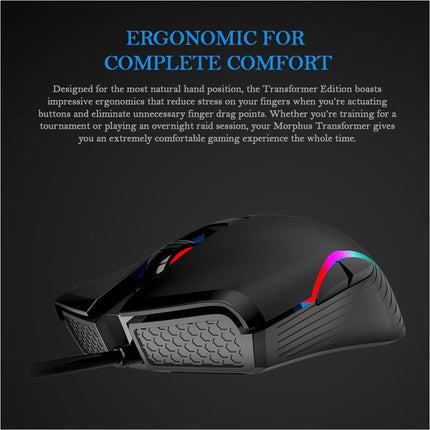 AKUN 7200DPI Wired USB 7 Button Backlit RGB Gaming Mouse PC Laptop Ergonomic