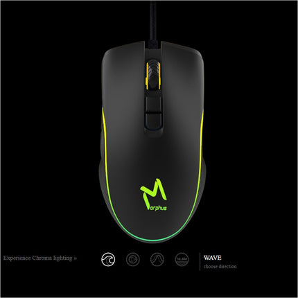 AKUN 7200DPI Wired USB 7 Button Backlit RGB Gaming Mouse PC Laptop Ergonomic