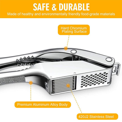 Garlic Press Garlic Press Slicer Stainless Steel 2 in 1 Garlic Mincer