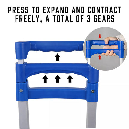 80Kg Folding Trolley Aluminium Hand Truck Portable Luggage Cart Push Dolly Wheel