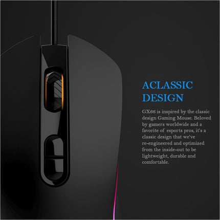 AKUN 7200DPI Wired USB 7 Button Backlit RGB Gaming Mouse PC Laptop Ergonomic