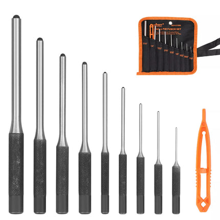 9Pc Roll Pin Punch Set Bolt Catch Gun Building Removing Repair Tool