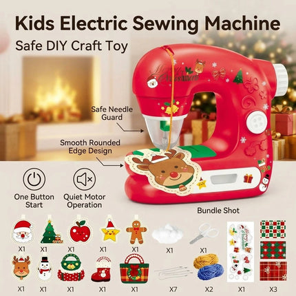 Mini  Electric Sewing Machine Toy Boost Creativity DIY Christmas Gifts