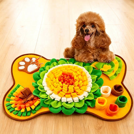 Pet Dog Cat Snuffle Mat, Foraging Food Hidden Feeding Toy for Boredom Relief
