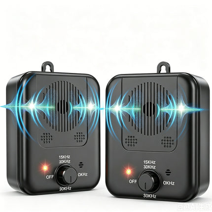 2PCS Outdoor Waterproof Ultrasonic Device Pet Bark Deterrent Tool for Dog Behaviour Training