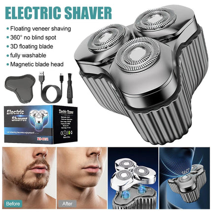 Portable Electric Razor for Travel, Rechargeable USB-C Alloy Mini Shavers for Me