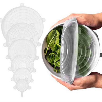 12Pcs Stretch Reusable Silicone Lid Mug Cover Bowl Wrap Food Saver Cover Seal Lids