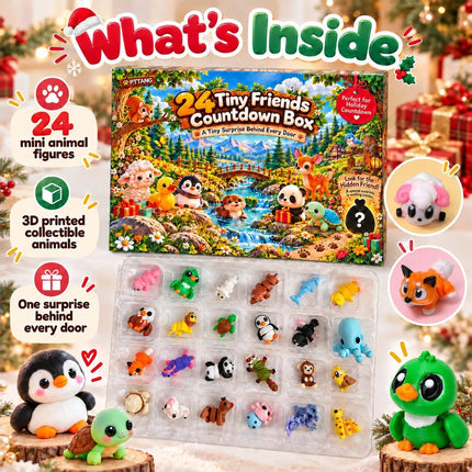 3D Printed Animals Christmas Advent Calendars 2026, 24 Day Christmas Countdown