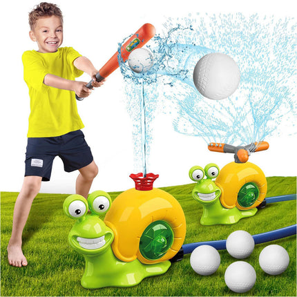 1 Set Water Sprinkler Baseball Toy Outdoor Play 2 In 1 Snail Water Game