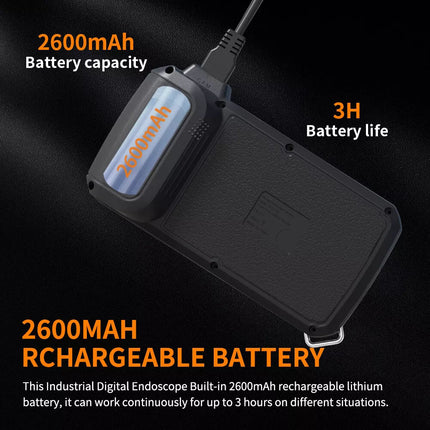 Industrial Endoscope Camera 8mm 1080P HD 4.3" Screen Borescope Inspection Camera