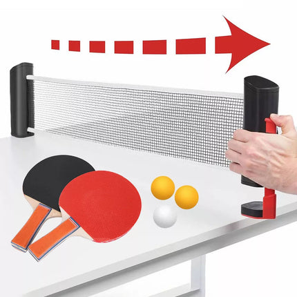 Portable Table Tennis Bats Retractable Net 2 Bat + 3 Balls Sports Training Sport