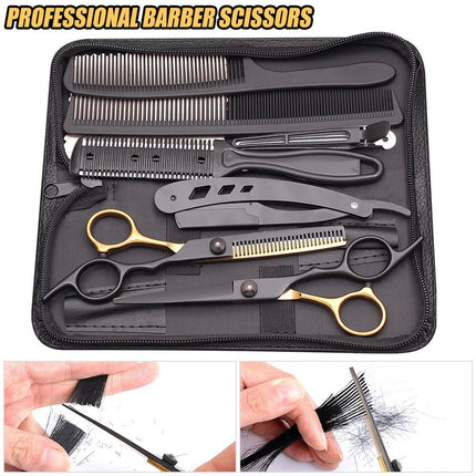 Professional Salon Barber Hairdressing Hair Cutting Thinning Scissors Shears Set