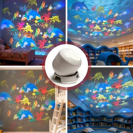 Dynamic Rotating LED Projector Night Light Projection Light  Bedroom Decor