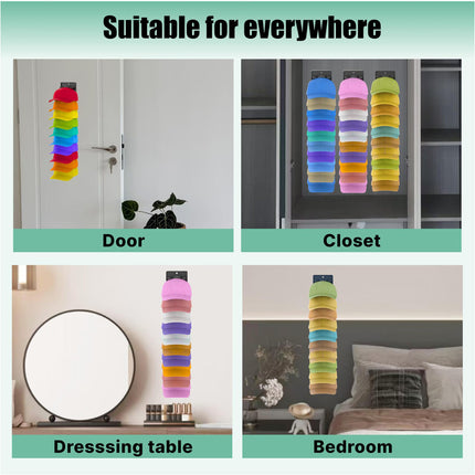 2PCS Space Saving 10 Hat Organizer Rack for Baseball Caps Hat Storage Holder