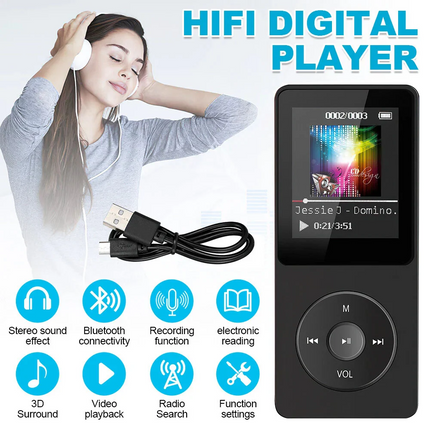 MP3 Player with Bluetooth 5.0 Portable Digital Lossless Music MP3 MP4 Player