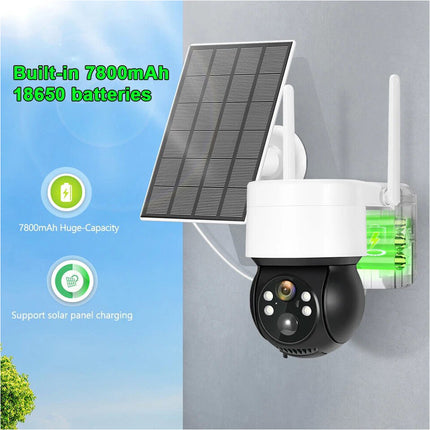 Solar Security IP Camera Battery Powered Outdoor Wireless WiFi CCTV PTZ Camera