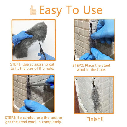 4Pcs Grade Steel Wire Wool 3.3m For Polishing Cleaning Remover Good 7 x 400cm