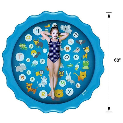 170cm Round Inflatable Water Play Pad Outdoor Splash Sprinkler Mat