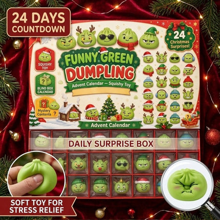 The GrinchMystery Christmas Dumpling Squishies Stress Relief Squeeze Toy Gift
