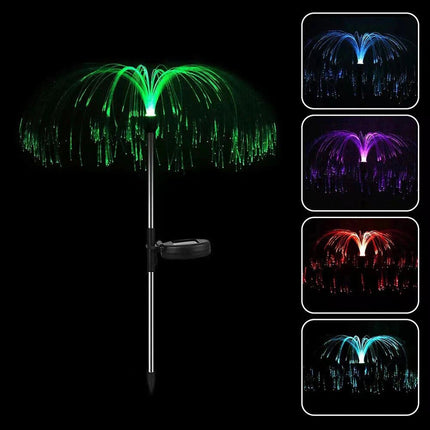 2pcs Solar Garden Lights Waterproof Jellyfish Lamp Christmas Outdoor Yard Decor