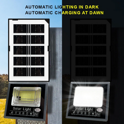 2PK 30000LM Solar Flood Lights Security Wall Yard Street Lamp Path Lamps Outdoor