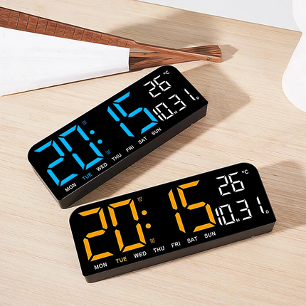 Large Digital Big Jumbo LED Wall Desk Clock Display With Calendar Temperature