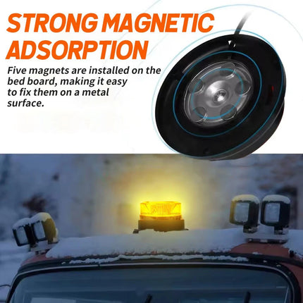 Amber Strobe Warning Light 36 LED Rotating Flashing Beacon 12V 24V Truck Trailer