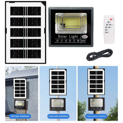 2PK 30000LM Solar Flood Lights Security Wall Yard Street Lamp Path Lamps Outdoor