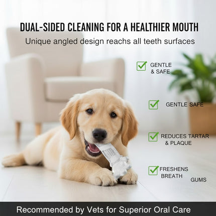 Clear L Size Dog Toothbrush Toy Clean Teeth Brushing Stick Mouth Chewing Dental Care Play Dog