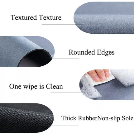 60*90CM Super Absorbent Floor Mat Soft Quick-Drying Non-Slip Diatom Mud Bath Floor Mat Rectangle/Blue