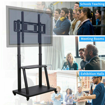 Ultra Heavy Duty Mobile 32-80 inch TV Stand Rolling TV Cart Mount with Wheels