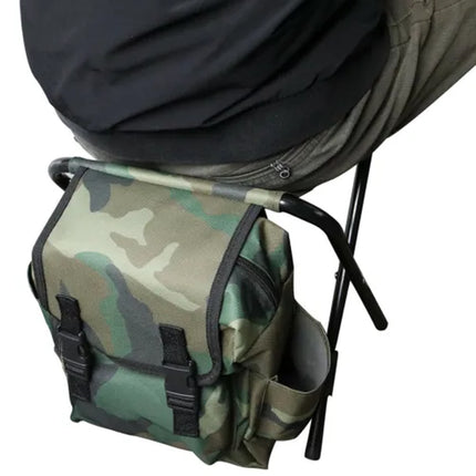 2 in 1 Folding Fishing Chair Bag Fishing Backpack Chair Stool Wear-resistant
