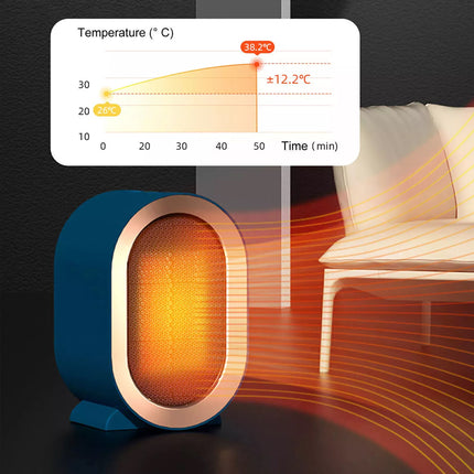 Mini Heater Fan Portable Desktop Winter Warm Space Electric Heater Office Home Blue