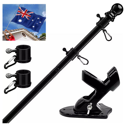 1.8M Flag Pole Kit for House Stainless Steel Flag Pole Holder Outdoor Wall Mount