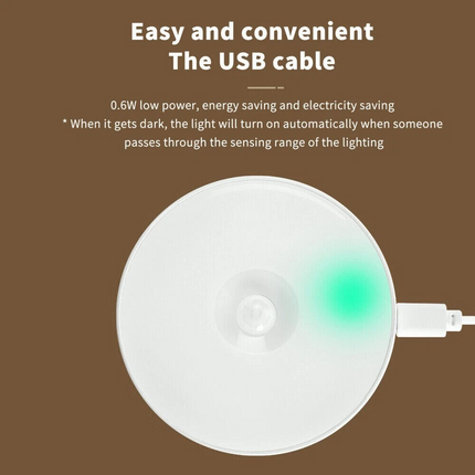 6pcs Motion Sensor LED Night Light USB Rechargeable Wall Mount Body Induction Lamp