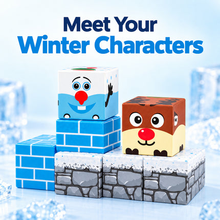 3D Building Blocks Winter Ice Castle 54 Pcs Cube Construction Toy Christmas Gift