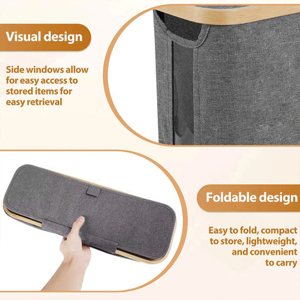Toilet Paper Holder Bathroom Organizer with Lid Paper Storage Basket Collapsible