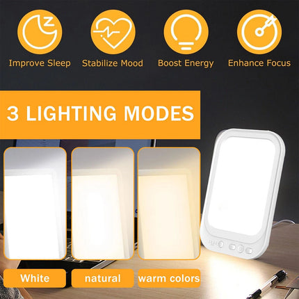 SAD Therapy Lamp Light UV Free 10000 Lux Sun Lamp Daylight Lamp W/ 3 Light Color
