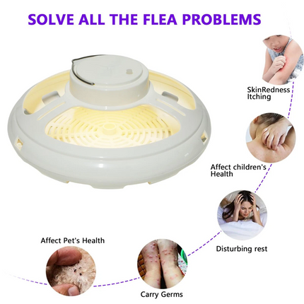 Electric Flea Trap Killer Home Control Sticky Discs Lamp Non-toxic Led Lights