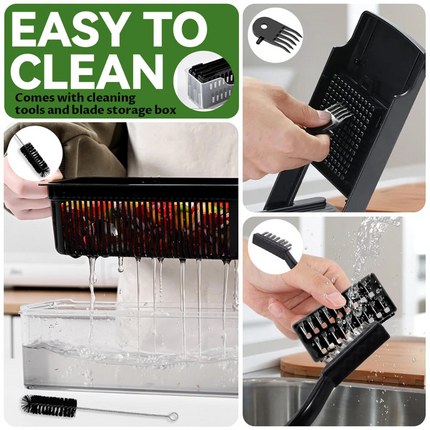 21PCS Vegetable Chopper Salad Fruit Mandolin Slicer Food Dicer Cutter Peeler