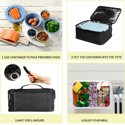 12V Portable Mini Microwave Heated Electric Lunch Box Food Warmer for Car