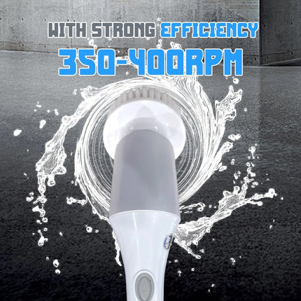Rechargeable Electric Spin Scrubber - 6 Multi-Function Heads for Bathroom