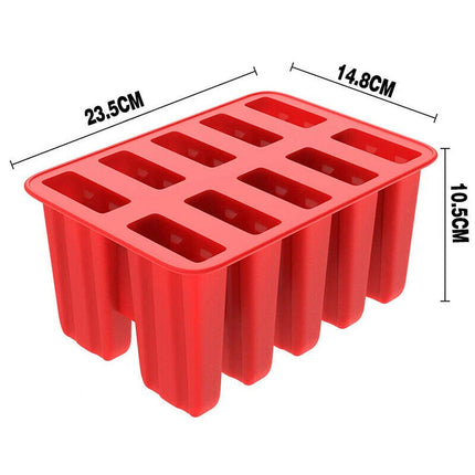Silicone Ice Mould Cream Block Molds icy Pole Jelly Pop Popsicle Maker 10 Frozen