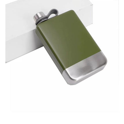 9oz Stainless Steel Pocket Hip Flask Liquor Alcohol Bottle Portable Outdoor Amy Green