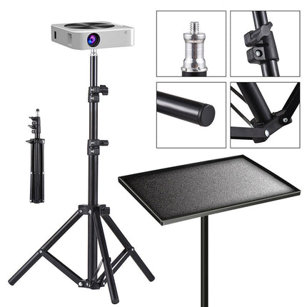 Projector Tripod Stand Foldable Laptop Tripod Bracket with Tripod Tray DJ Rack