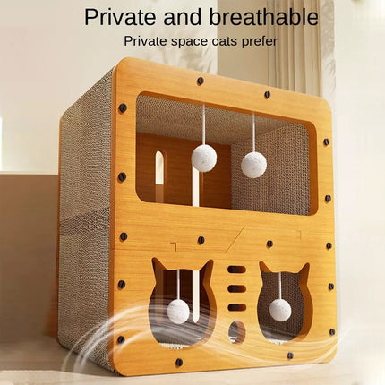 Wear-resistant Cat Scratch Board House Four Seasons Cat Climbing Tower Toy Nest