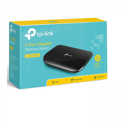 TP-Link TL-SG1005D 5 port 1000Mbps Gigabit Ethernet Switch Hub Plug and Play